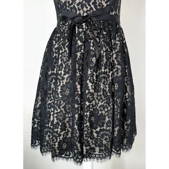 Robert Rodriguez Neiman Marcus Target Black Lace Strapless Cocktail Dress Size 6 - Picture 12 of 14